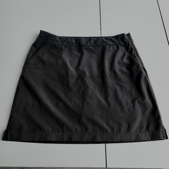 Gu Womens Skort Skirt Outdoor Black Polyester Spandex Stretch Pockets Sz 6 - Picture 1 of 9